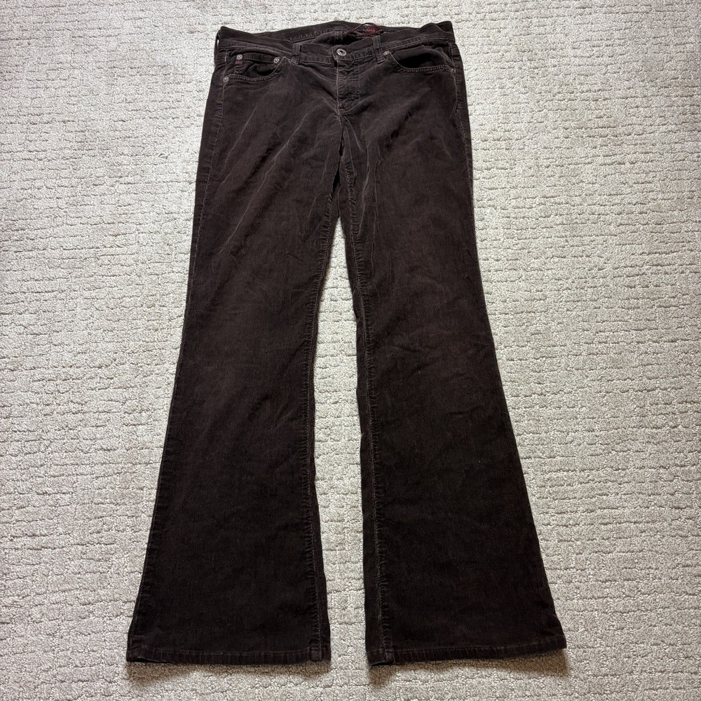 AG Adriano Goldschmied Angel Brown Corduroy Bootcut Pants Womens 29R Made in USA